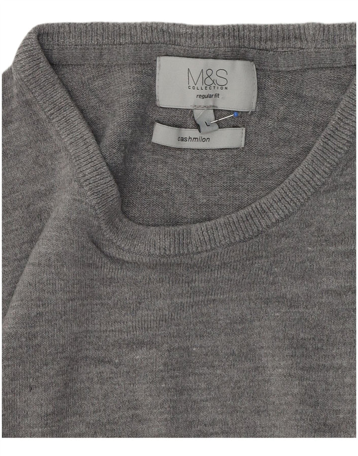 Marks & Spencer Pull à col rond coupe classique pour homme, grand gris