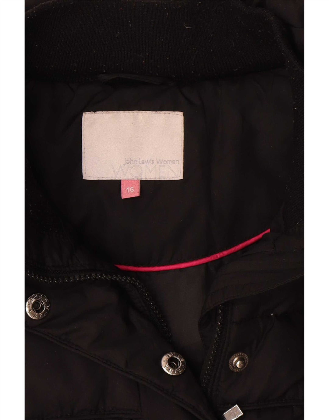 John Lewis Gilet rembourré pour femme UK 16 Large Noir Polyester