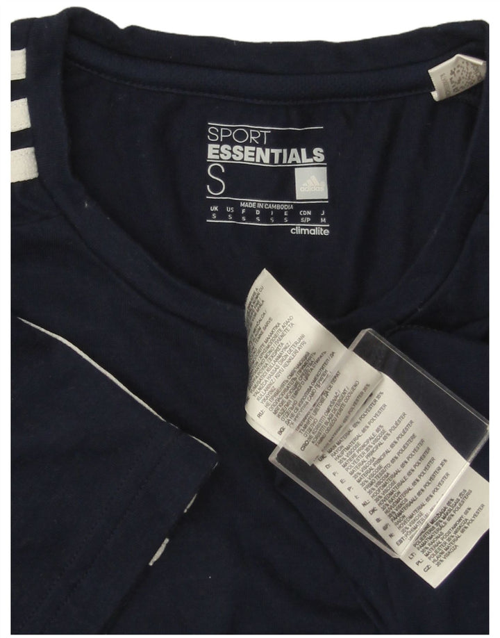 Adidas Hommes Climalite T-Shirt Haut Petit Bleu Marine Polyester