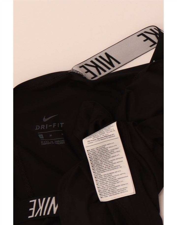 NIKE Débardeur graphique Dri Fit Loose Fit pour femme UK 12 Noir moyen