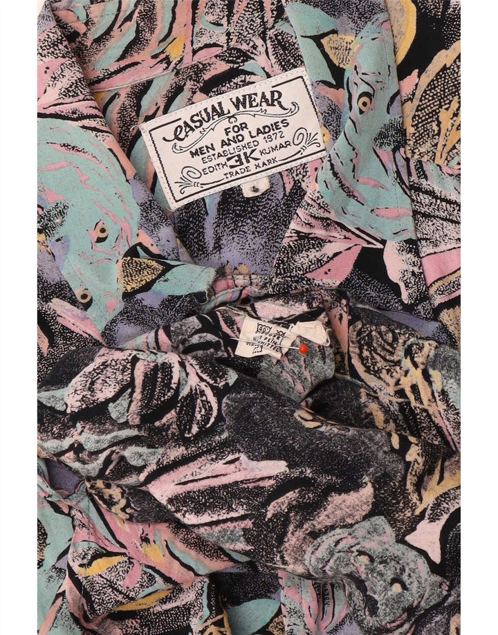 Chemise Homme Vintage Grande Viscose Florale Multicolore