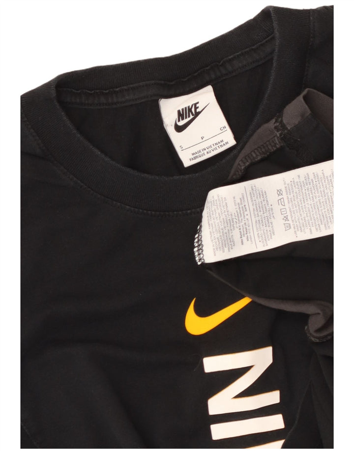 NIKE T-shirt graphique pour hommes, petit haut en coton color block noir