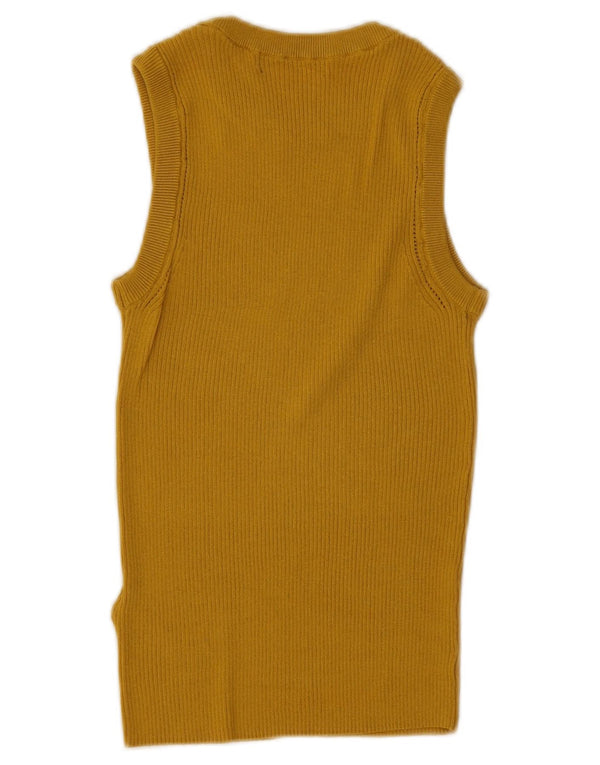 Marks & Spencer Débardeur pour femme UK 10 Small Jaune Viscose