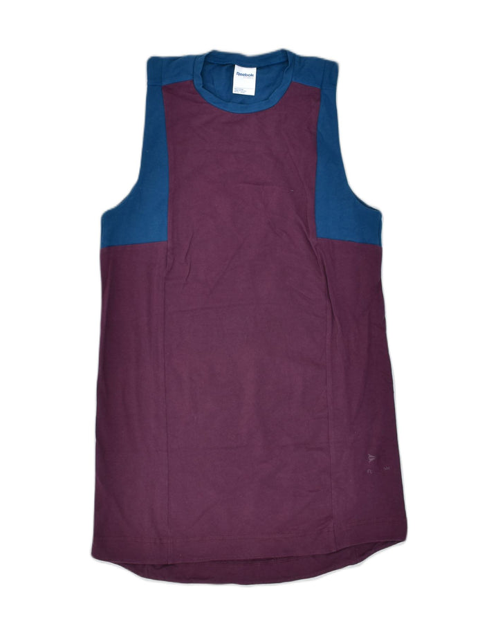 REEBOK Womens Vest Top UK 8/10 Small Purple Cotton | Vintage | Thrift | Second-Hand | Used Clothing | Messina Hembry 