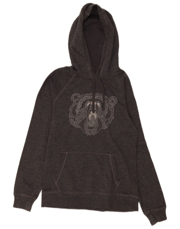 The North Face Pull à capuche graphique pour femme UK 14 Coton gris moyen