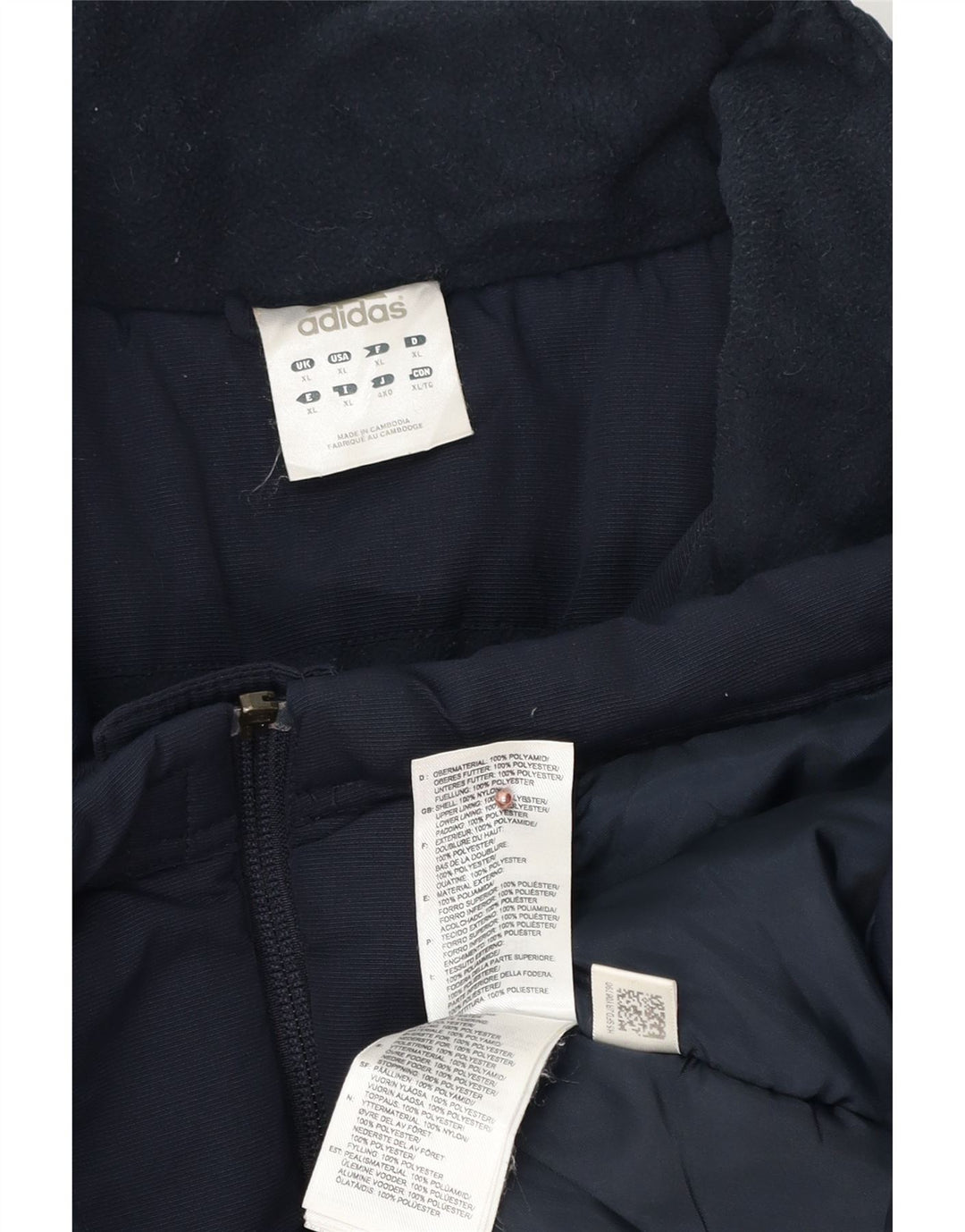 Adidas Veste matelassée graphique pour homme UK 42 XL Bleu marine Polyester