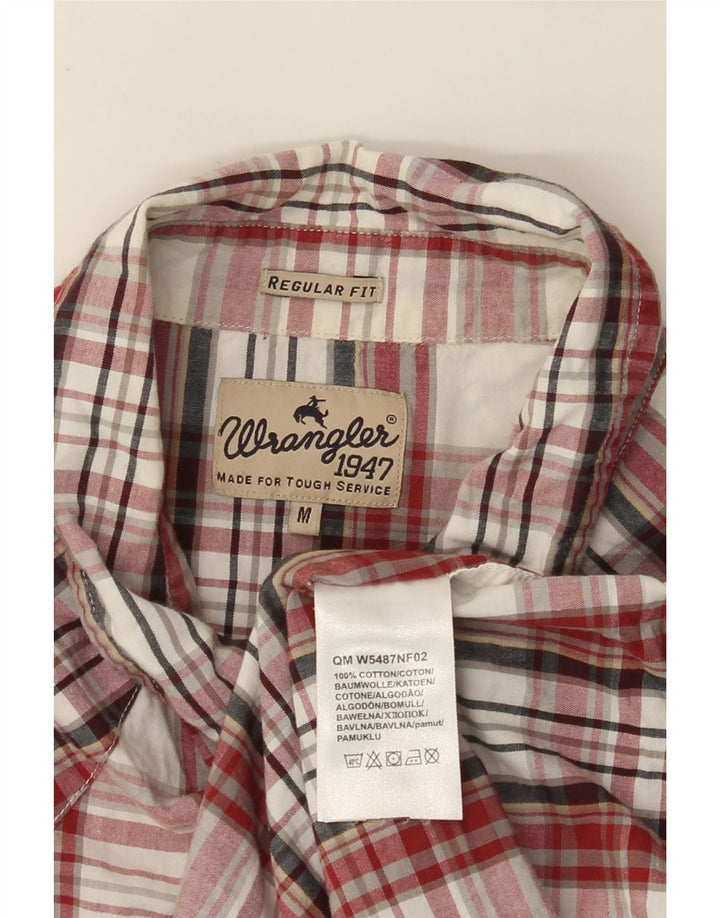 WRANGLER Chemise Regular Fit Homme Coton à Carreaux Rouge Moyen