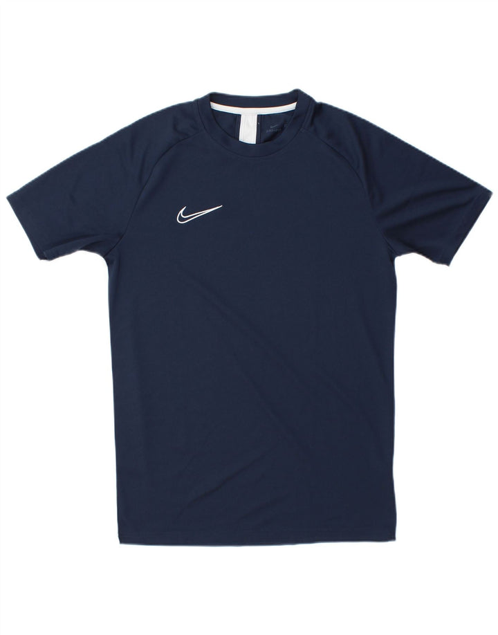 Nike Homme Dri Fit T-Shirt Haut Bleu Marine Moyen