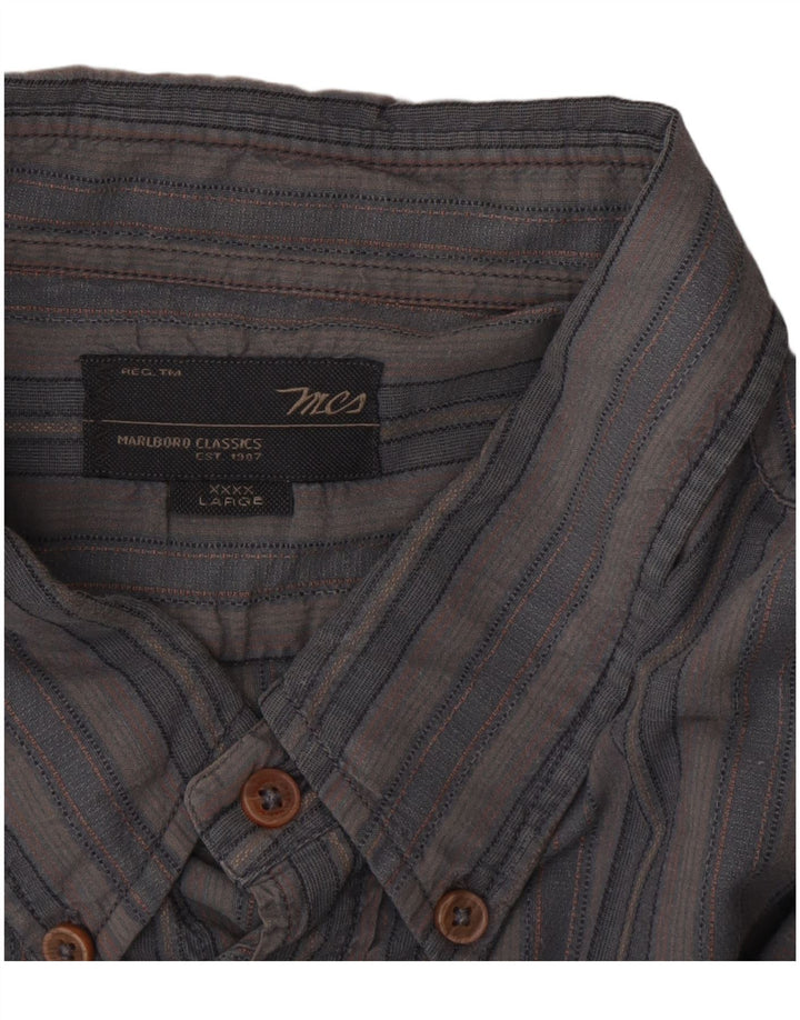 Marlboro Classics Chemise Homme 4XL Bleu Rayé