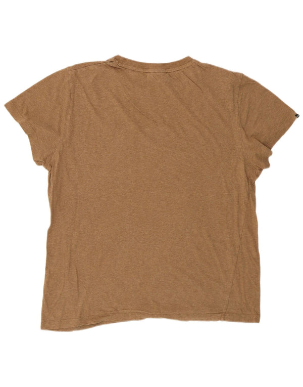 SUPERDRY T-Shirt Femme Top UK 18 XL Beige Coton