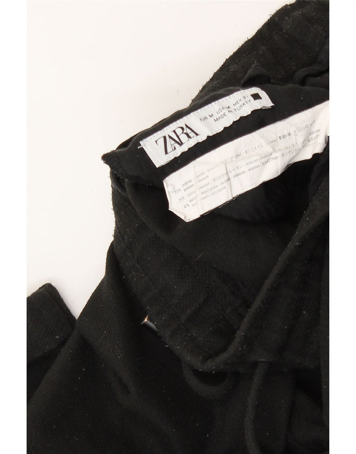 Zara Pantalon court homme Medium W31 L26 Noir Polyester