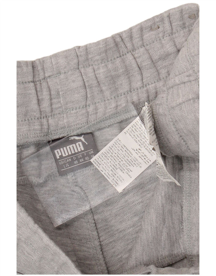 PUMA Pantalon de survêtement graphique pour femme UK 14 Large Gris Coton