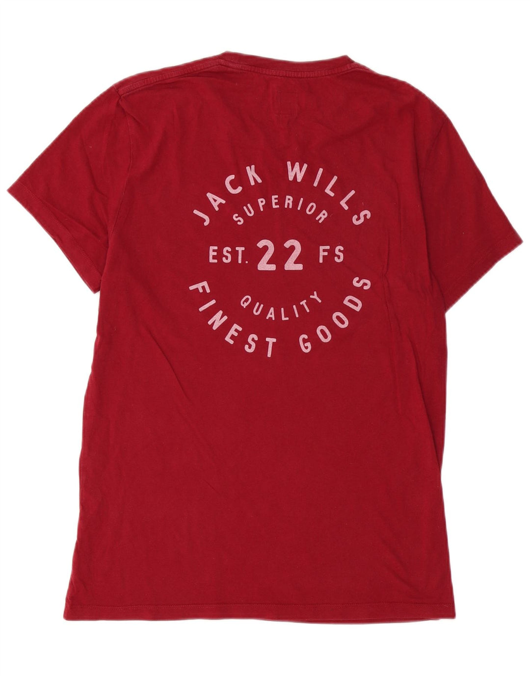 Jack Wills T-shirt graphique pour homme en coton rouge petit