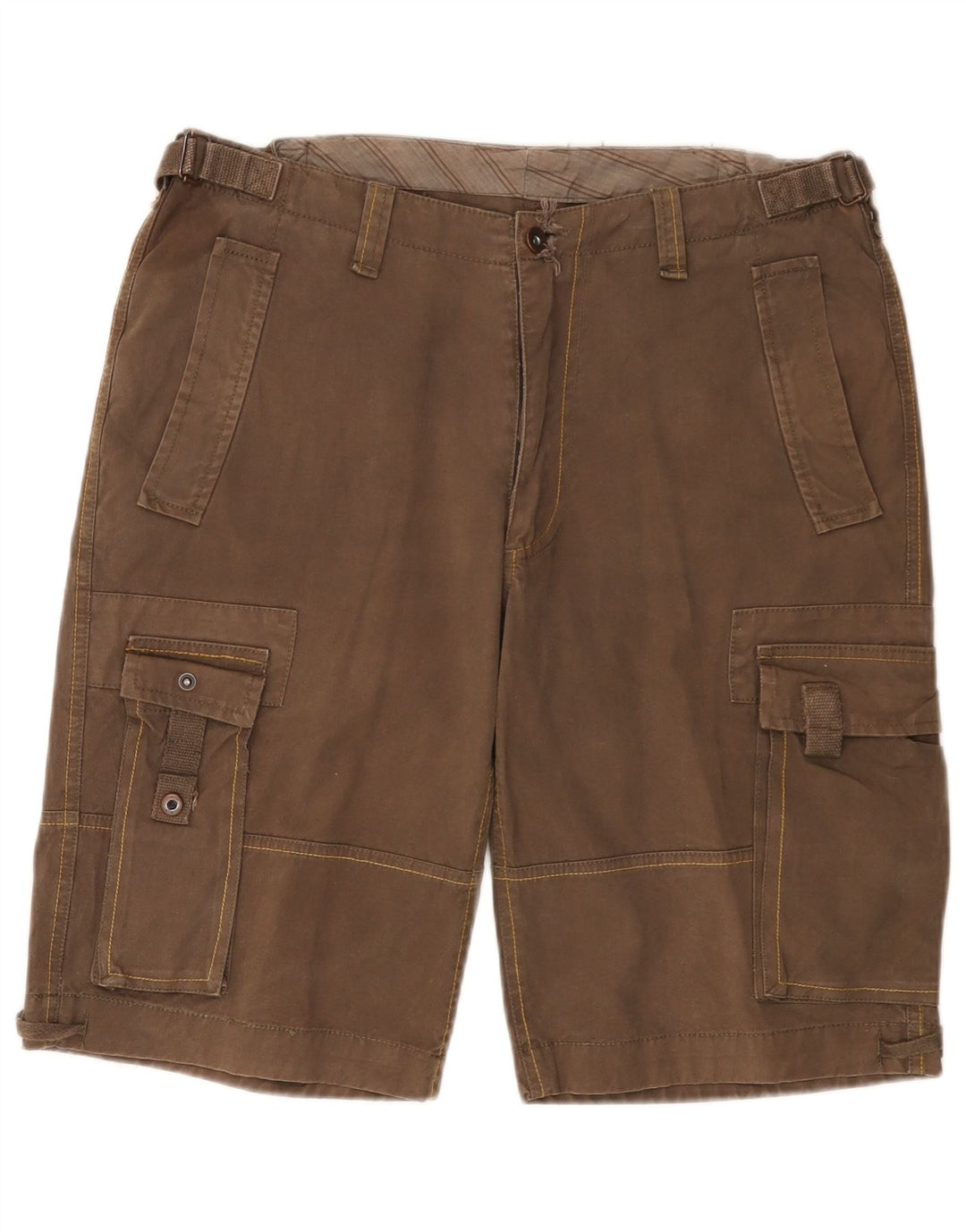 VINTAGE Short Cargo Homme IT 48 Moyen W32 Marron
