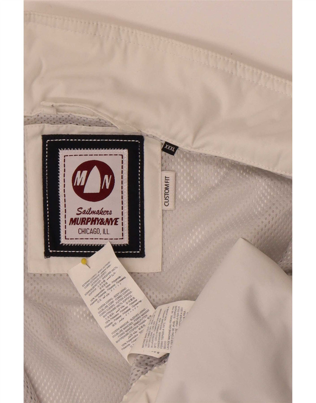 Murphy & Nye Blouson Bomber Homme UK 44 3XL Blanc Polyamide