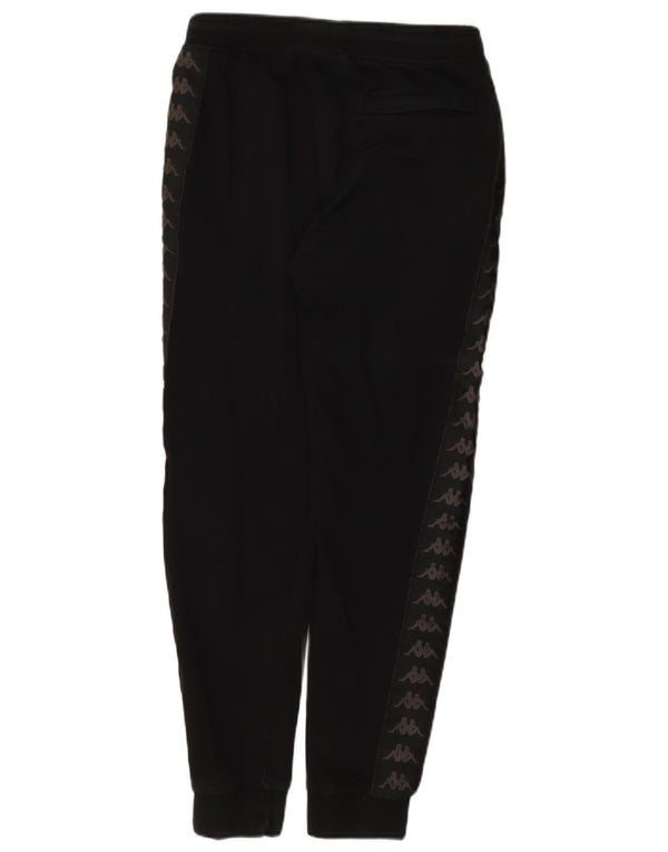 Kappa Pantalon de survêtement graphique pour femme Joggers UK 8 Small Noir Coton