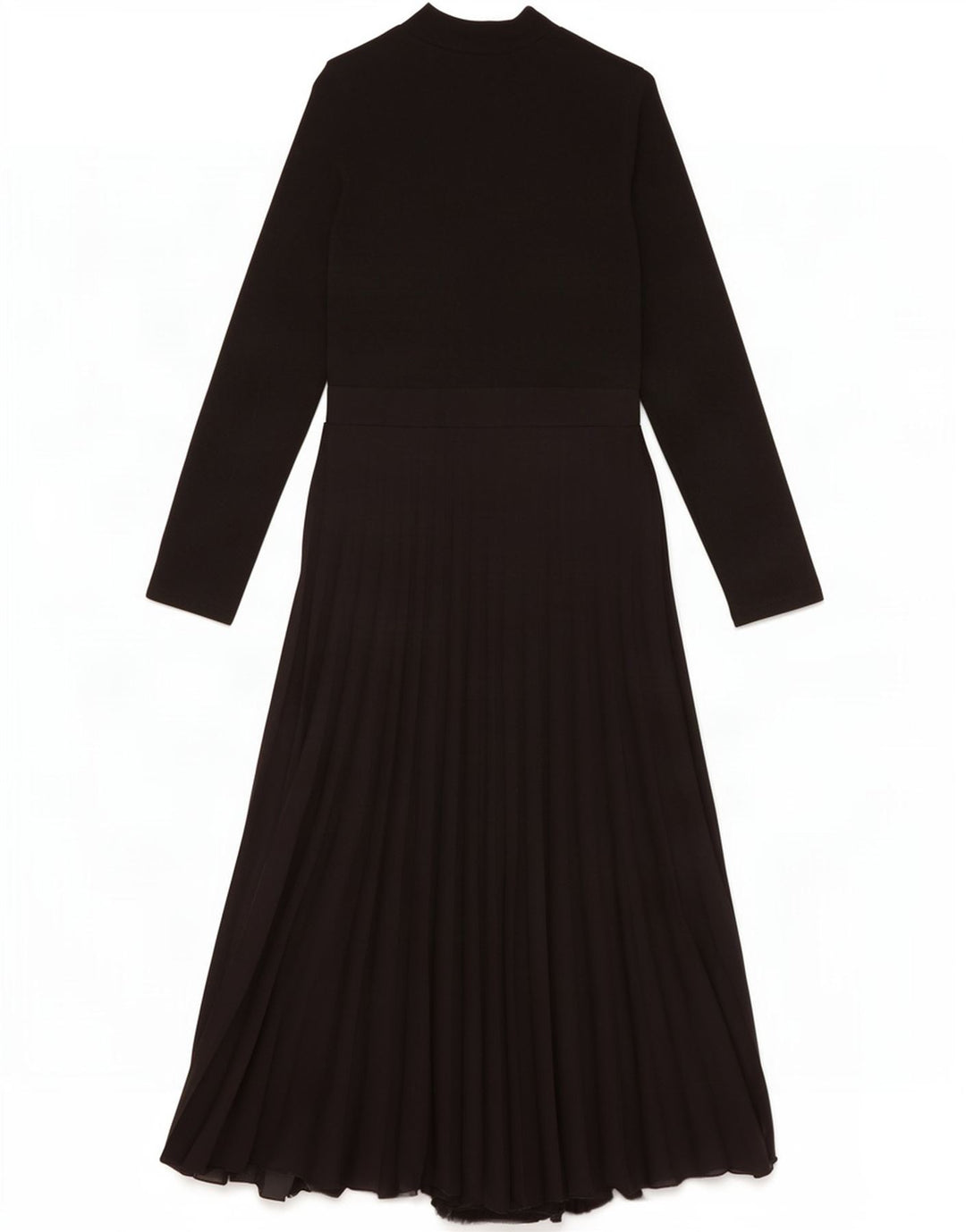 Zara Robe longue à manches longues pour femme UK 44 Large Noir Élasthanne