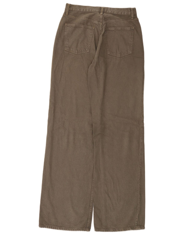 Zara Jean taille haute jambe large pour femme EU 38 Small W28 L33 Gris
