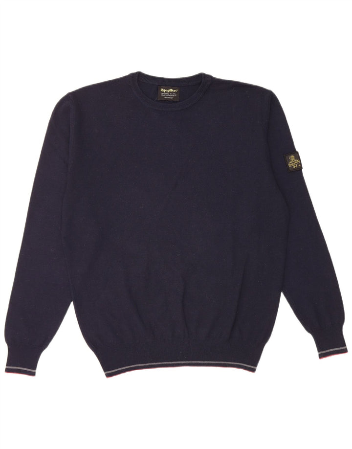 Refrigiwear Pull à col rond coupe classique pour homme, petit, bleu marine