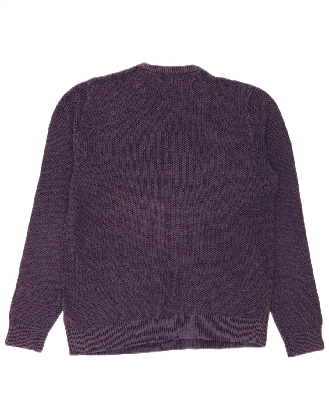 MARKS & SPENCER Mens Crew Neck Jumper Sweater Medium Purple Cotton