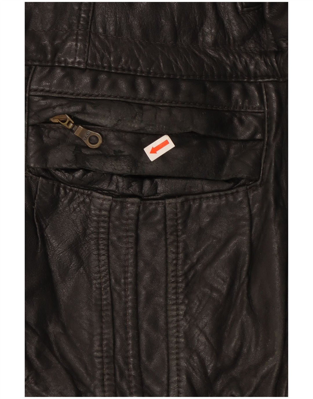 Veste en cuir homme vintage UK 44 2XL Cuir noir
