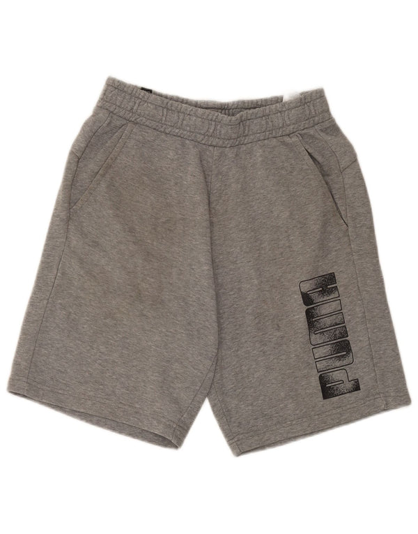 Puma Short de Sport Graphique Homme Petit Gris Moucheté Coton