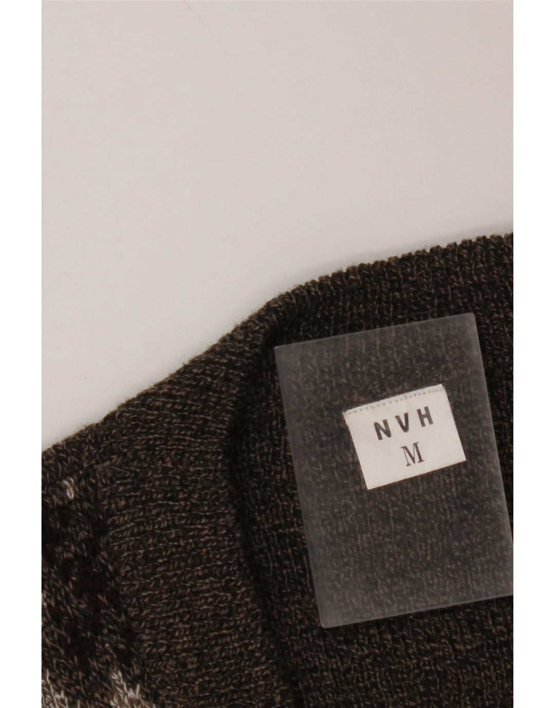 VINTAGE Cardigan sans manches pour homme Marron moyen Fair Isle