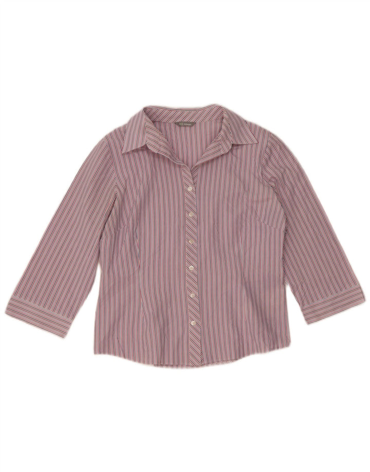 Marks & Spencer Chemise à manches 3/4 pour femme UK 12 Medium Multicolore Rayé