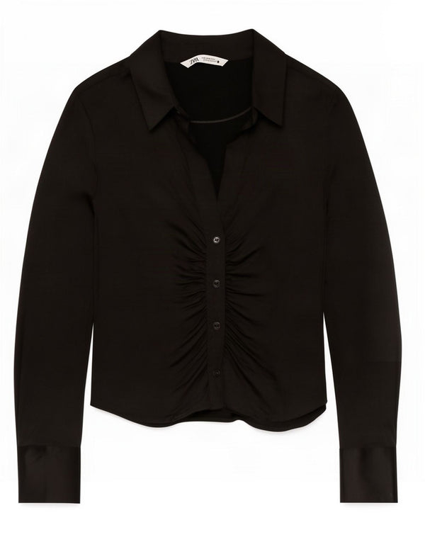 Zara Chemisier Femme UK 12 Medium Noir