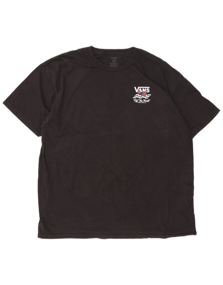 VANS T-Shirt graphique homme haut 2XL coton noir