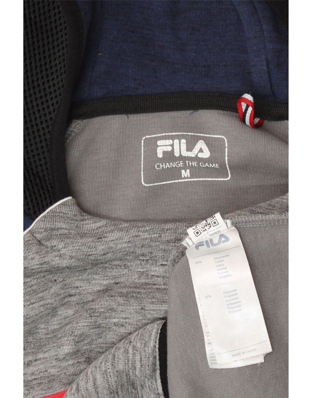 Fila Pull à Capuche Graphique Homme Gris Moyen Coton Colorblock