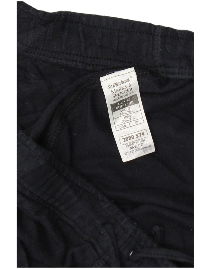 Marks & Spencer Short de sport pour femme UK 12 Bleu marine moyen Coton