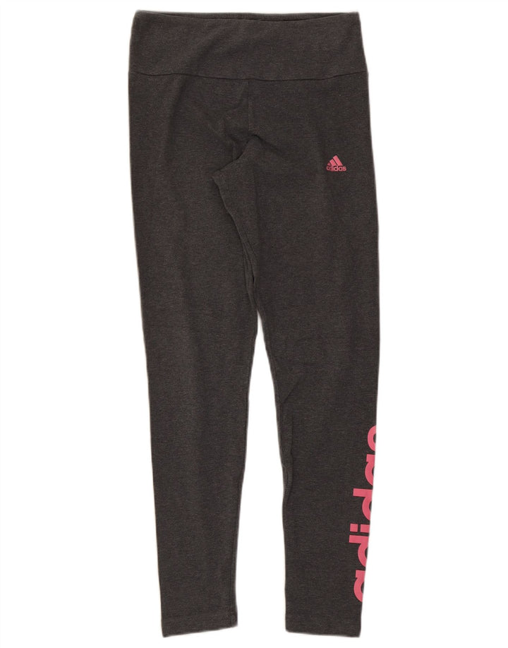 ADIDAS Leggings graphiques pour femmes UK 12/14 gris moyen
