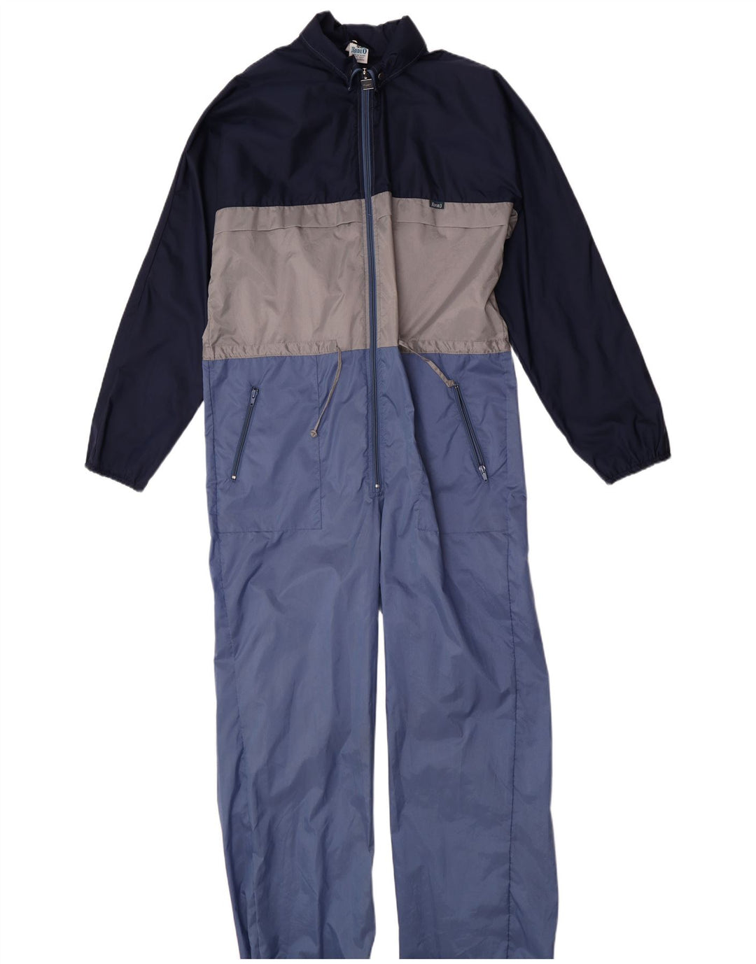 Rodeo Combinaison à capuche Workwear pour homme en nylon color block bleu moyen
