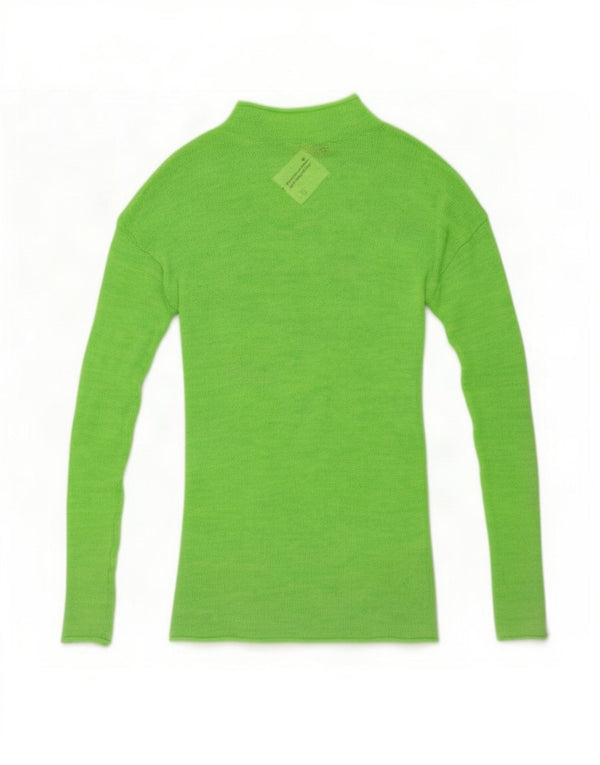 Zara Pull col roulé pour femme UK 10 Petit Acrylique Vert