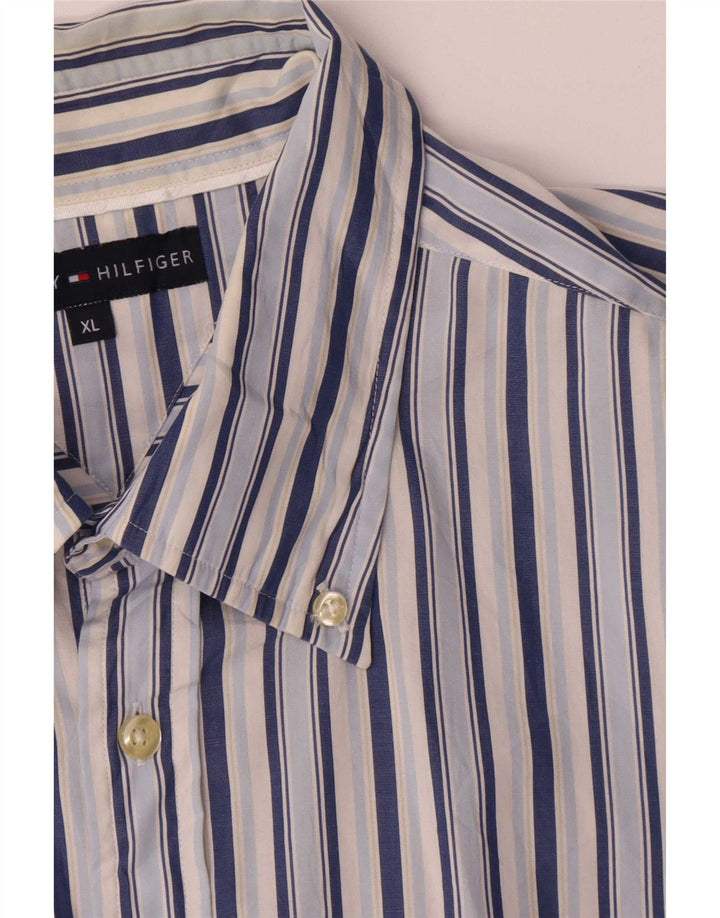 Tommy Hilfiger Chemise Homme XL Bleu Rayé Coton