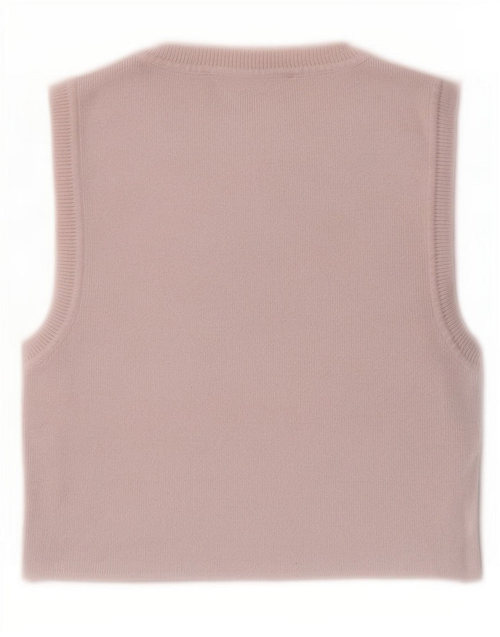 Zara Femme Crop Débardeur UK 12 Beige Moyen