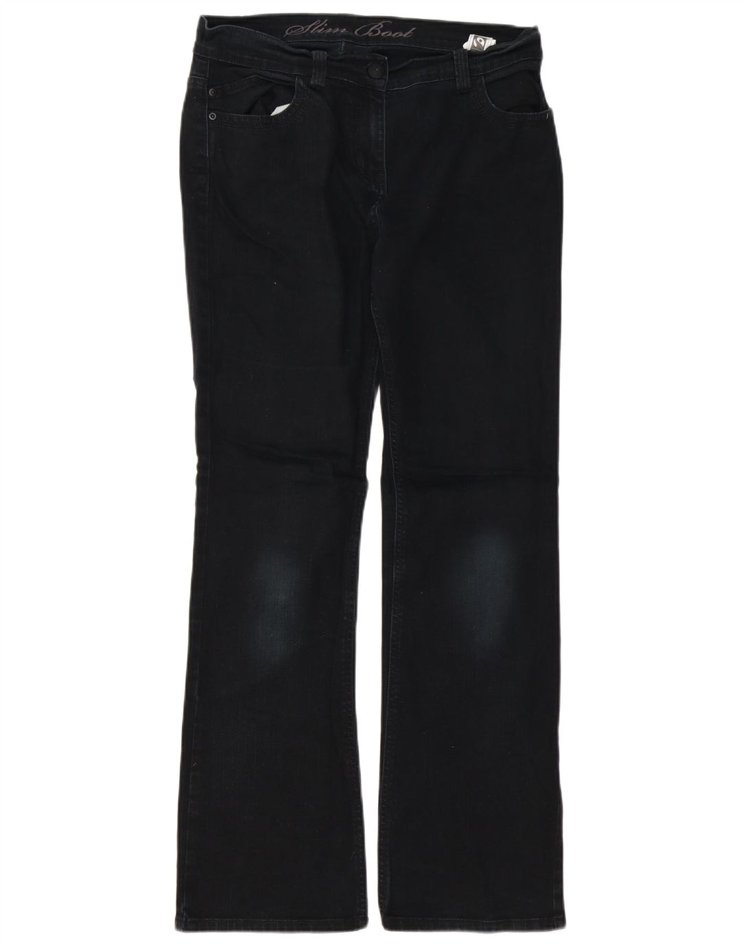 Marks & Spencer Jean slim bootcut pour femme UK 12 Medium W32 L30 Coton noir