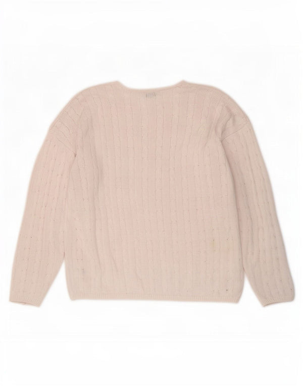 Marks & Spencer Pull col bateau pour femme UK 16 Grand coton rose