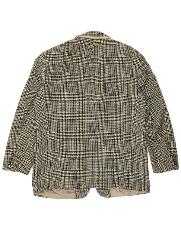 HUGO BOSS Veste blazer à 2 boutons pour homme UK 40 Large pied-de-poule vert