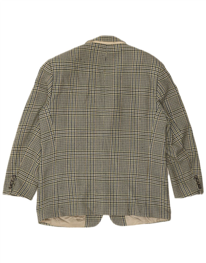 HUGO BOSS Veste blazer à 2 boutons pour homme UK 40 Large pied-de-poule vert