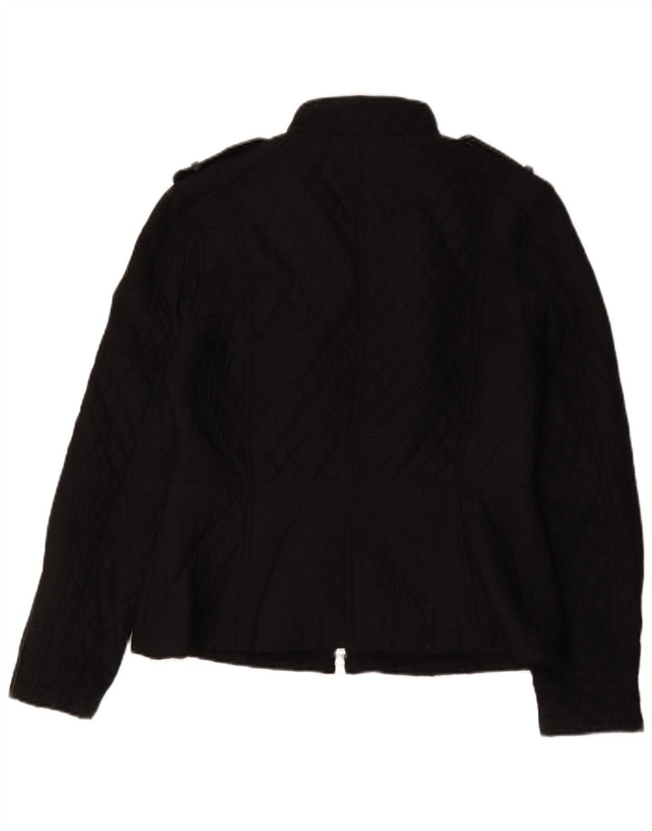 Barbour Veste matelassée militaire pour femme UK 16 Large Noir