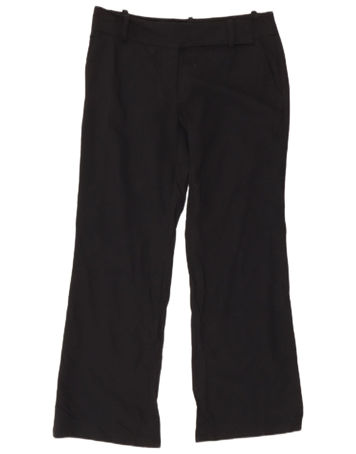 Zara Pantalon Chino Bootcut Femme EU 40 Moyen W30 L28 Noir Polyester