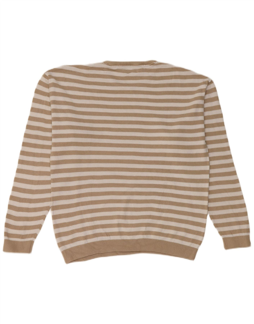 Jack & Jones Pull Col Ras Du Cou Rayé Beige Moyen Homme