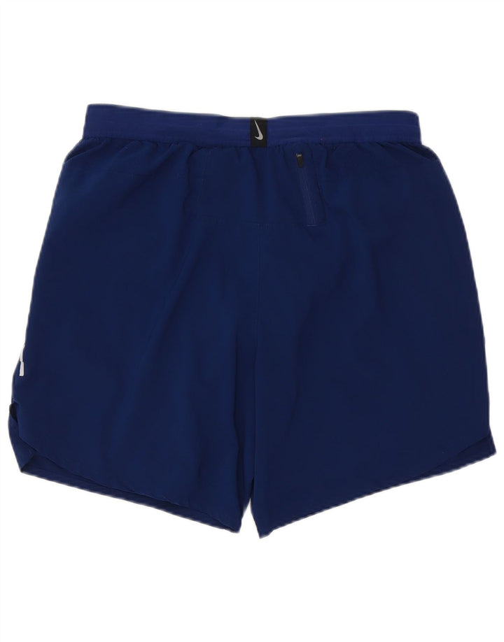 Nike Short de sport Dri Fit pour femme UK 16 Large Bleu marine Polyester