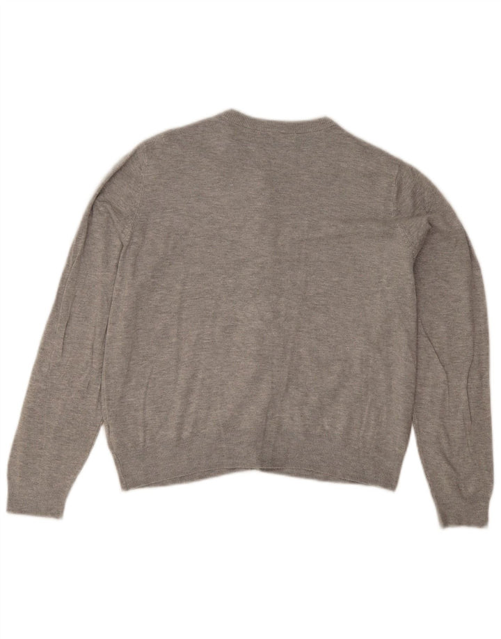 Marks & Spencer Pull Boléro Femme UK 14 Gris Moyen Viscose
