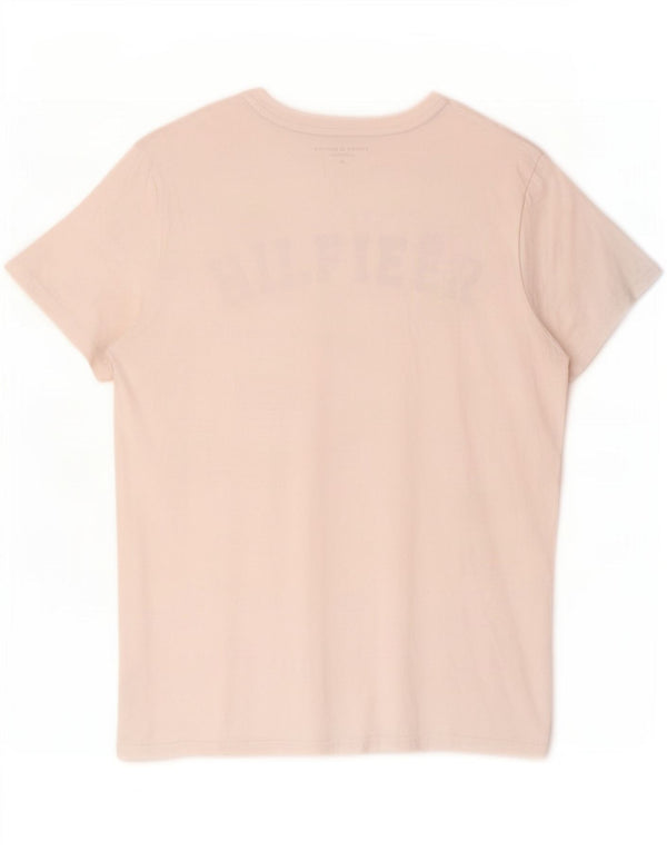 Tommy Hilfiger T-Shirt Graphique Homme Blanc Moyen Coton