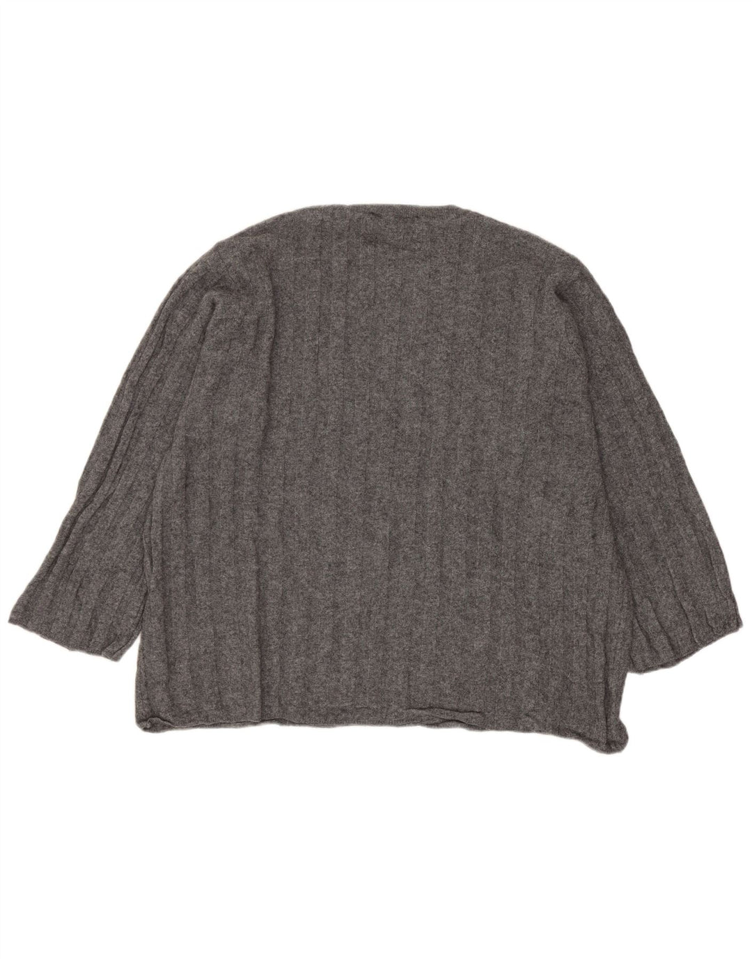 ZARA Pull surdimensionné à col rond pour femme UK 6 XS Gris Polyamide