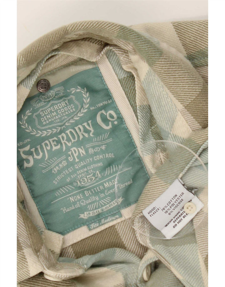 Superdry Chemise Flanelle Homme Vert Moyen Vichy Coton