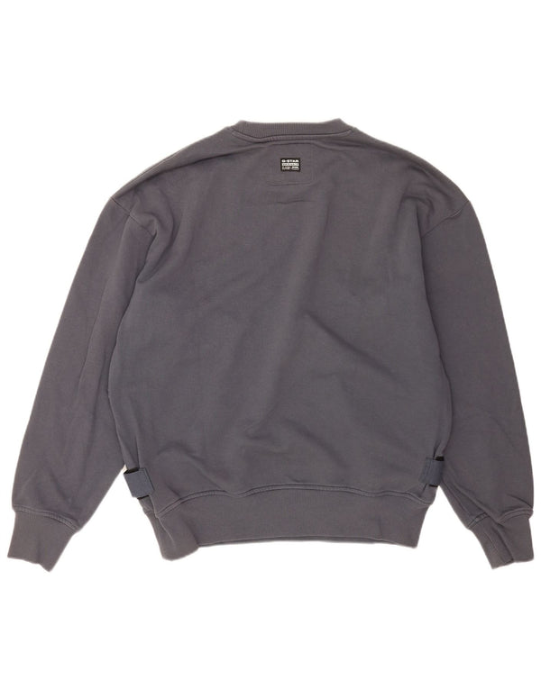 G-Star Homme Sweatshirt Jumper Large Gris Coton